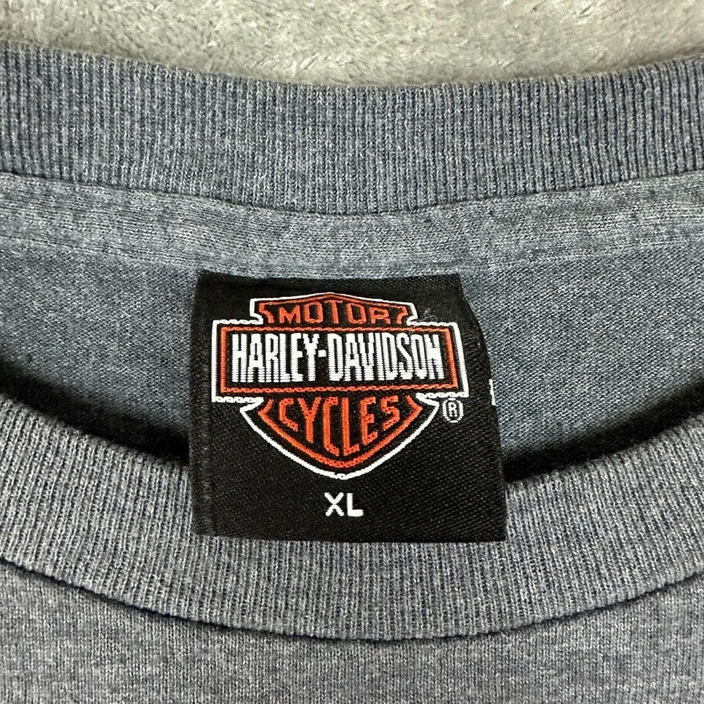 Harley Davidson‎ Motorcycles Graphic T Shirt Mens XL Gray Short Sleeve USA Made - Picture 4 of 7